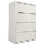 Alera&reg; Four-Drawer Lateral File Cabinet, 36w x 19-1/4d x 53-1/4h, Light Gray # ALELF3654LG