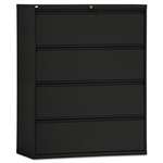 Alera&reg; Four-Drawer Lateral File Cabinet, 42w x 19-1/4d x 53-1/4h, Black # ALELF4254BL