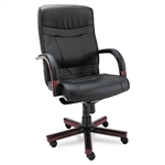 Alera Madaris High Back Swivel/Tilt Leather Chair w/Woo