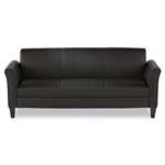 Alera&reg; Reception Lounge Furniture, 3-Cushion Sofa, 77w x 31-1/2d x 32h, Black # ALERL21LS10B