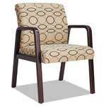 Alera&reg; Reception Lounge Series Guest Chair, Mahogany/Tan Fabric # ALERL4351M