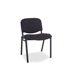 Alera ReceptIONStyle Stacking Chairs w/Black Fabric Uph