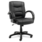 Alera Strada Series Mid-Back Swivel/Tilt Chair w/Black