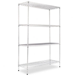 Alera Industrial Wire Shelving Starter Kit, 4 Shelves, 