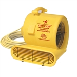 Bissell Air Mover 1/3 HP 3 speed 2,400 / 2,700 / 3,000 CFM, Stackable, 25' Hospital Grade Yellow Safety Cord With Grounded 3 Prong Plug, AM10.D
