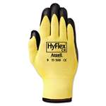 AnsellPro HyFlex Ultra Lightweight Assembly Gloves, Black/Yellow, Size 10, 12 Pairs # ANS1150010