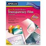 Apollo&reg; Quick-Dry Transparency Film, Removable Sensing Stripe, Letter, Clear, 50/Box # APOCG7033S