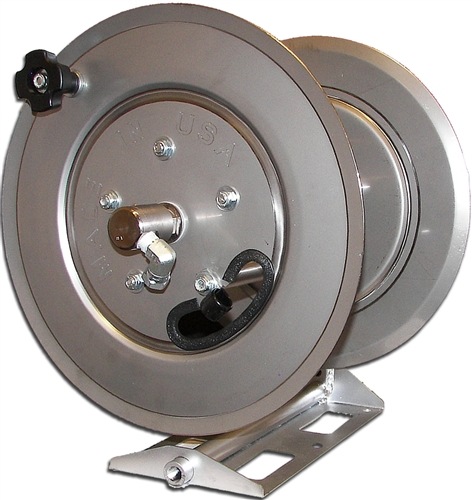 Hydro-Tek Hot-2-Go Stainless Steel Pressure Washer Hose Reel 3/8  Connection, 5000 psi for 250' Capacity Hot2Go AR151
