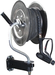 Hydro-Tek Hot-2-Go AR425 stainless steel pivoting pressure washer hose reel, 150 ft capacity