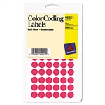 Avery Removable Self-Adhesive Color-Coding Labels, 1/2i