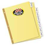 Avery&reg; WorkSaver Insertable Tab Index Dividers, 8-Tab, 8-1/2 x 11, Clear, 24 Sets/Box # AVE11115