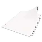 Avery&reg; Office Essentials&trade; Office Essentials White Label Dividers, 5-Tab, 11 x 8-1/2, White, 25 Sets/Pack # AVE11338