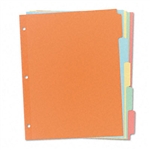 Avery Recycled Plain Dividers w/Five Multicolor Tabs, L