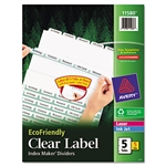 Avery 100% Recycled Index Maker Dividers, White 5-Tab, 