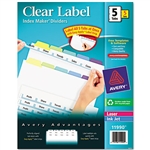 Avery Index Maker Clear Label Contemporary Color Divide