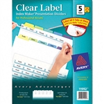 Avery Index Maker Clear Label Contemporary Color Divide