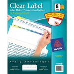 Avery Index Maker Clear Label Contemporary Color Divide