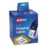Avery&reg; Thermal Printer Labels, Shipping, 4 x 6, White, 220/Roll, 1 Roll/Box # AVE4156