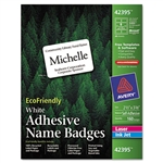 Avery Self-Adhesive ECOFriendly Name Badge Labels, 2 1/