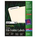 Avery EcoFriendly Labels, 2/3 x 3 7/16, White, 1500/Pac