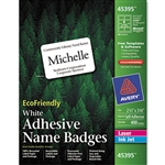 Avery Self-Adhesive Name Badge Labels, 100% Recycled, 3