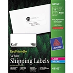 Avery EcoFriendly Labels, 2 x 4, White, 1000/Pack # AVE