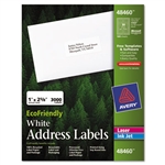 Avery EcoFriendly Labels, 1 x 2 5/8, White, 3000/Pack #
