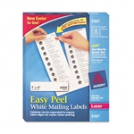 Avery Easy Peel Laser Address Labels, 1 x 4, White, 200