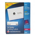 Avery Easy Peel Laser Address Labels, 1-1/3 x 4, White,