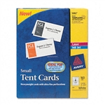 Avery Tent Cards, White, 2 x 3-1/2, 4 Cards/Sheet, 160 