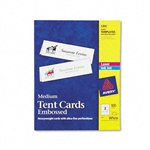 Avery Tent Cards, White, 2-1/2 x 8-1/2, 2 Cards/Sheet, 