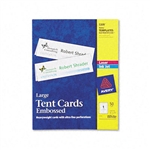 Avery Tent Cards, White, 3-1/2 x 11, 1 Card/Sheet, 50 C