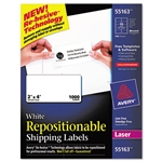 Avery Re-hesive Laser Labels, 2 x 4, White, 1000/Pack #