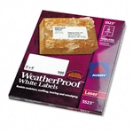 Avery White Weatherproof Laser Shipping Labels, 2 x 4, 
