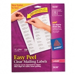 Avery Easy Peel Laser Mailing Labels, 1 x 2-5/8, Clear,
