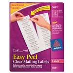 Avery Easy Peel Laser Mailing Labels, 1 x 4, Clear, 100