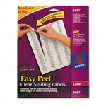 Avery Easy Peel Laser Mailing Labels, 1/2 x 1-3/4, Clea