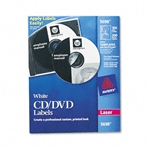 Avery CD/DVD Laser Labels, White Matte, 100/Pack # AVE5