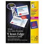 Avery Two-Side Clean Edge Laser Business Cards, 2 x 3 1