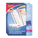 Avery Easy Peel Laser Address Labels, 1 x 4, White, 500