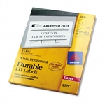 Avery Permanent ID Laser Labels, 5 x 8-1/8, White, 100/