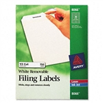 Avery Removable Inkjet/Laser Filing Labels, 3-7/16 x 2/