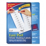 Avery Easy Peel Inkjet Address Labels, 1 x 4, White, 20