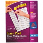 Avery Easy Peel Inkjet Mailing Labels, 1 x 2-5/8, Clear