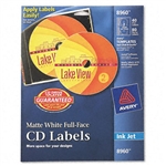 Avery Inkjet Full-Face Matte CD Labels, White, 40 Label