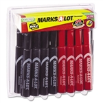 Marks-A-Lot Permanent Markers, Regular Chisel Tip, Red,