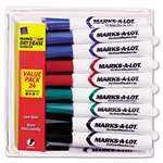 Marks-A-Lot&reg; Desk Style Dry Erase Markers, Chisel Tip, Assorted, 24/Pack # AVE98188