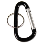 Advantus Carabiner w/Split Key Ring, Aluminum, 10/Pack,