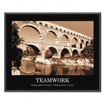 Advantus Teamwork Framed Sepia-Tone Motivational Prin