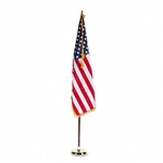 Advantus Indoor 3' x 5' U.S. Flag, 8-ft. Oak Staff, 2 
